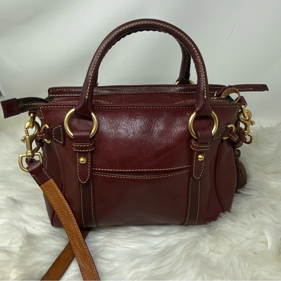 Dooney & Bourke Dark Red Florentine Handbag - Picture 2 of 13